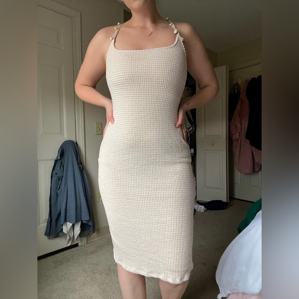 Target Cream Midi Knit Dress